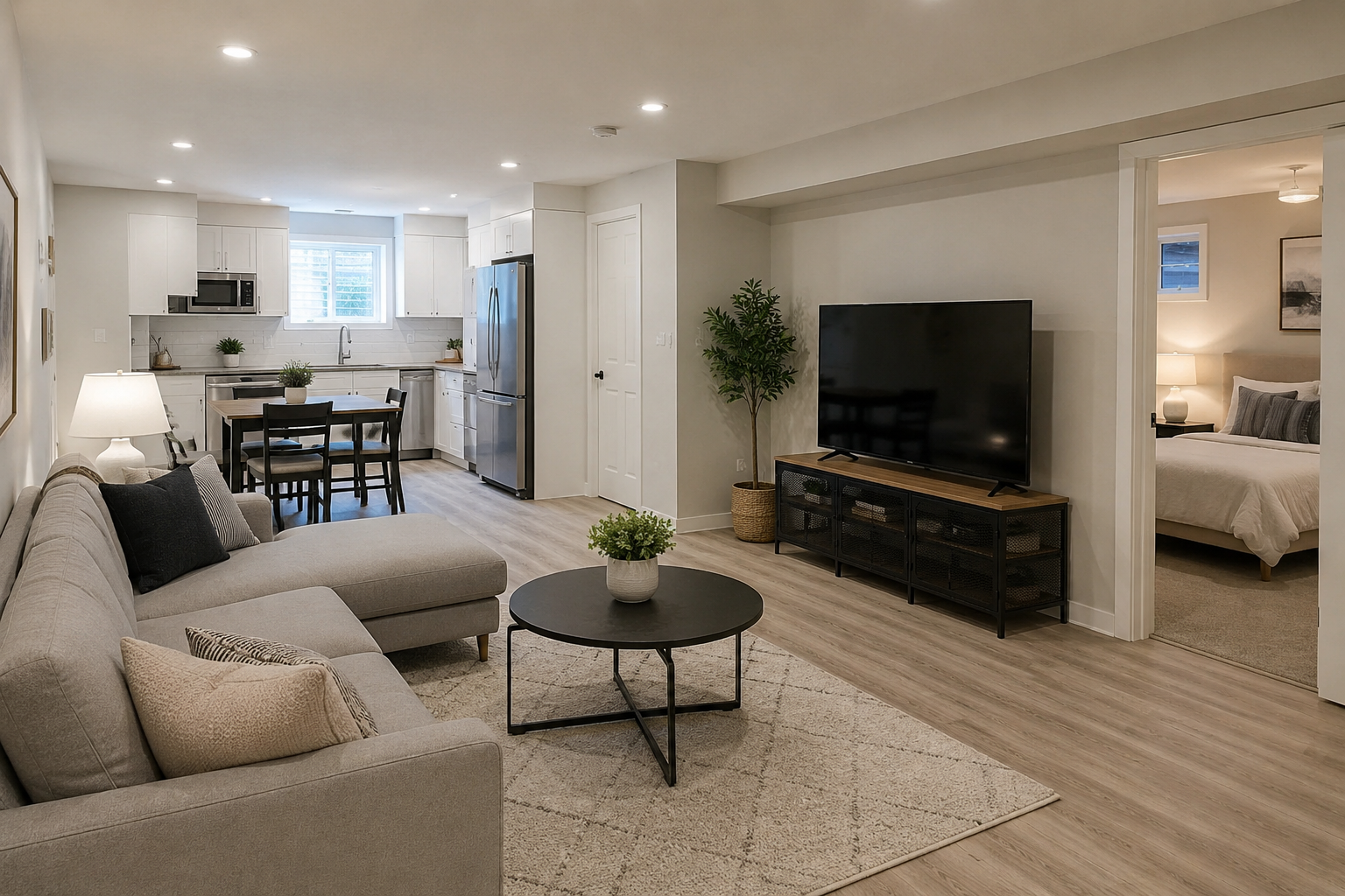 Finished basement suite