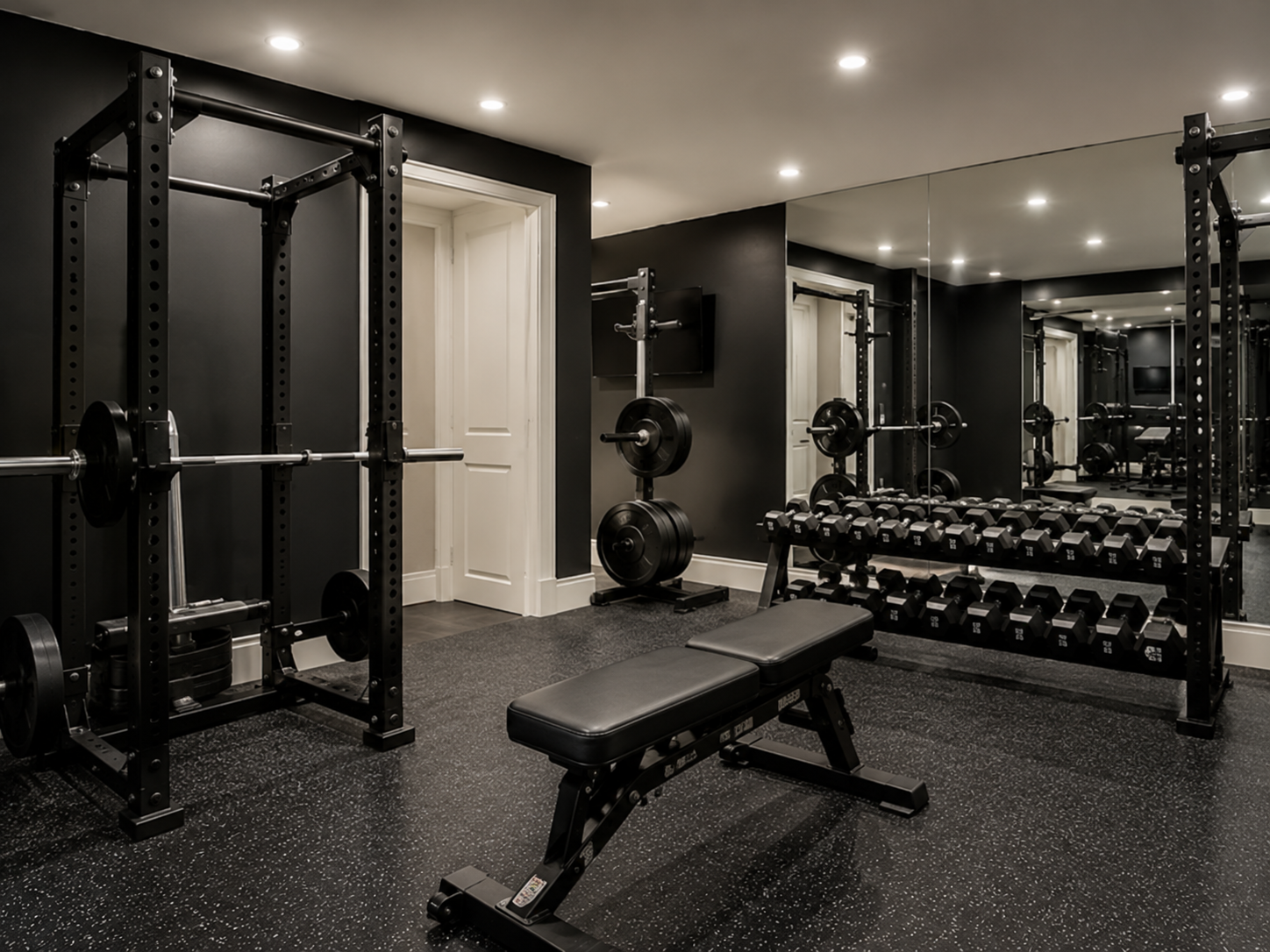Rec Rooms, Offices & Gyms Finished basement home gym