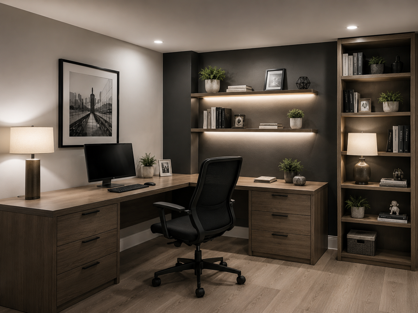 Rec Rooms, Offices & Gyms Finished basement home office
