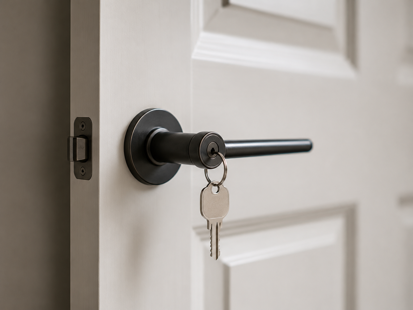 Investor turnovers Rent-ready door and key detail