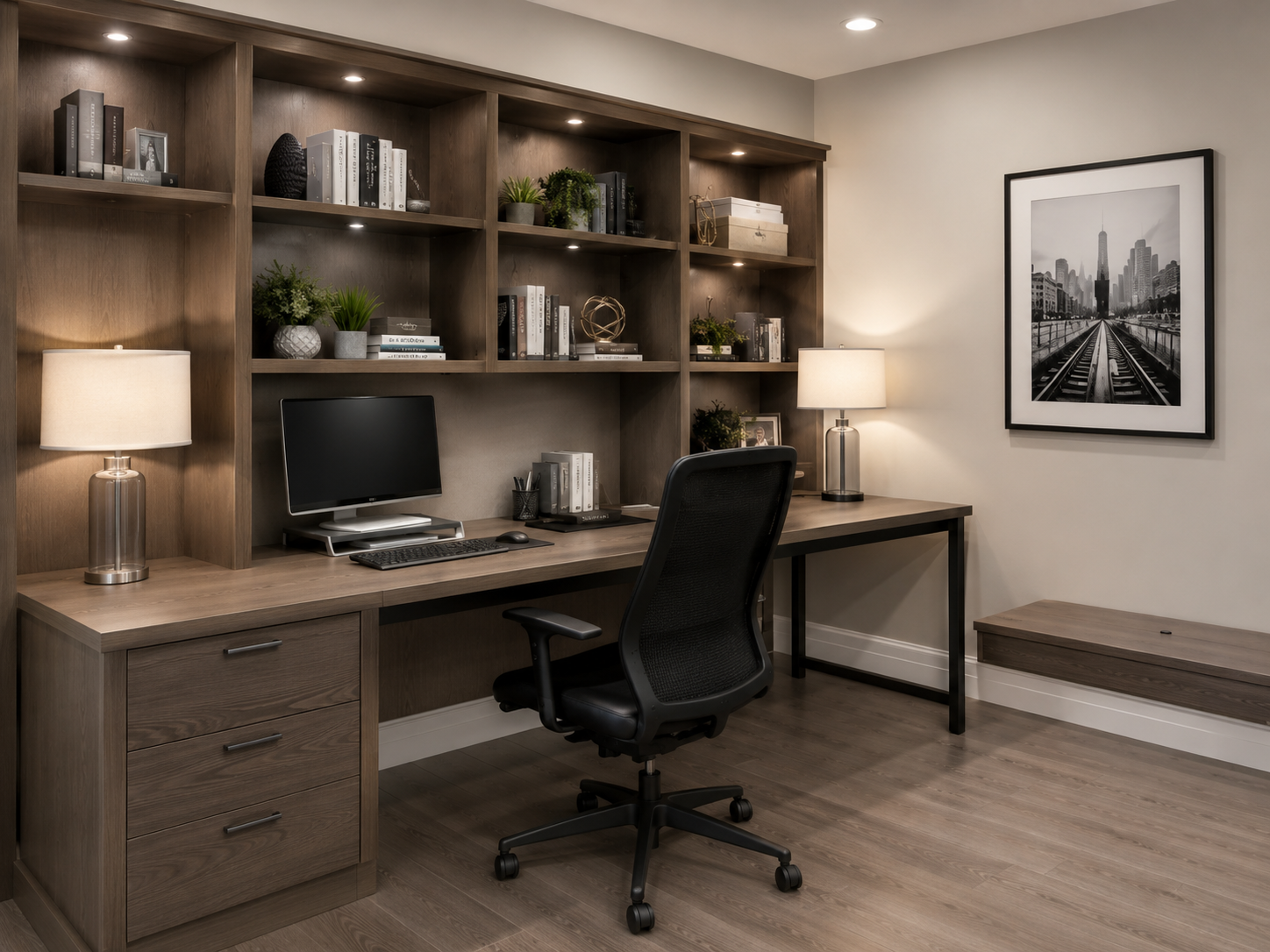 Rec Rooms, Offices & Gyms Finished basement home office